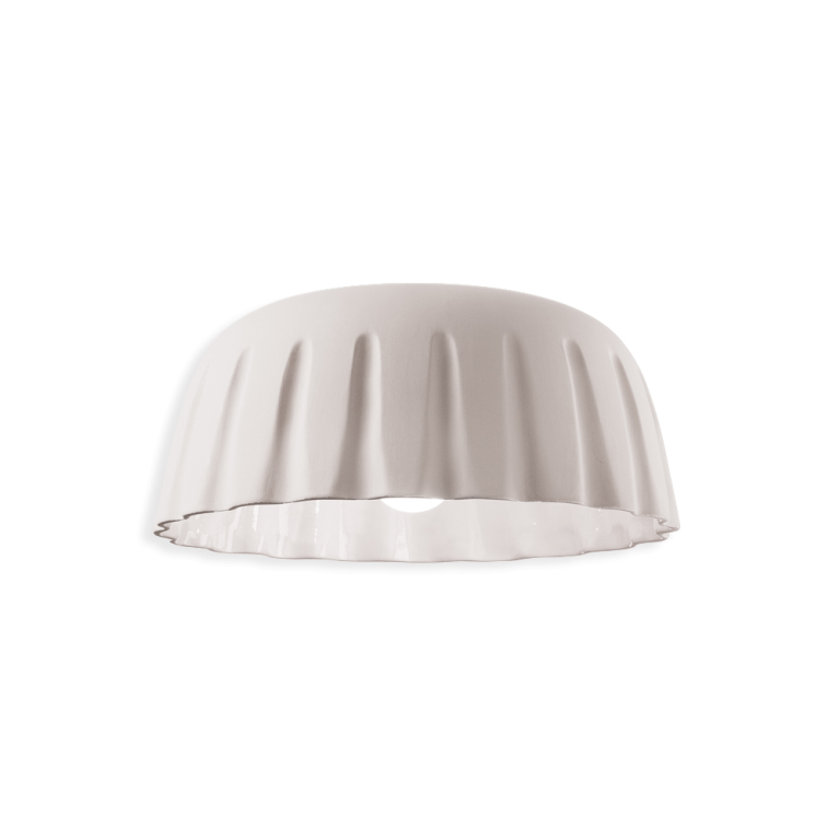 Ferro Luce Madame Grès C2572 White – Κεραμική Πλαφονιέρα σε Ματ Λευκό με Γυαλιστερό Εσωτερικό